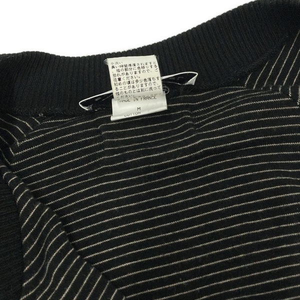 ソニアリキエル SONIARYKIEL ブルゾン サイズM - 黒×ベージュ レディース 長袖/ボーダー/肩パッド/春/秋 ジャケット