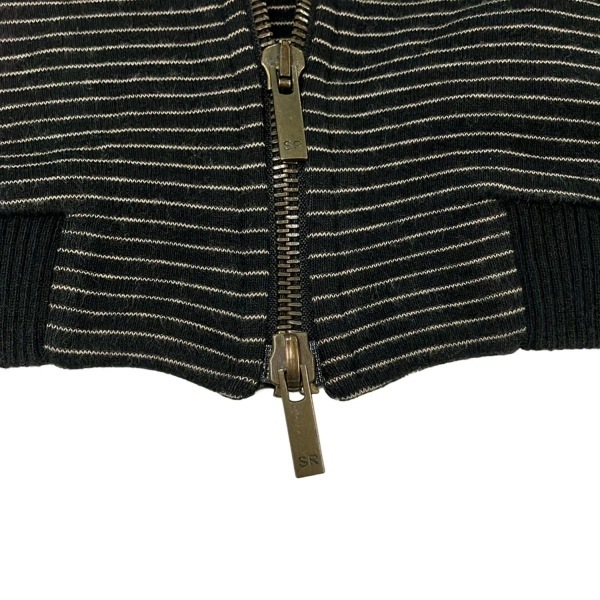 ソニアリキエル SONIARYKIEL ブルゾン サイズM - 黒×ベージュ レディース 長袖/ボーダー/肩パッド/春/秋 ジャケット