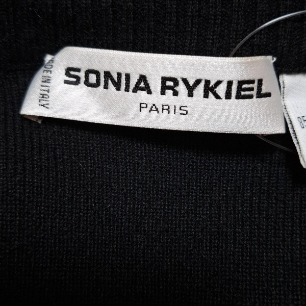 ソニアリキエル SONIARYKIEL カーディガン サイズ40 M - 黒 レディース 長袖/ファー トップス