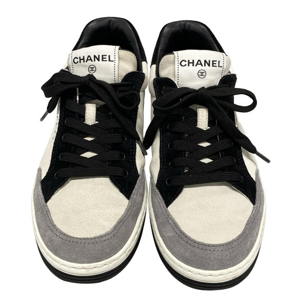 シャネル CHANEL スニーカー 37 G45085 - ライトグレー×グレー?兒 レディース インソール取外し可 靴