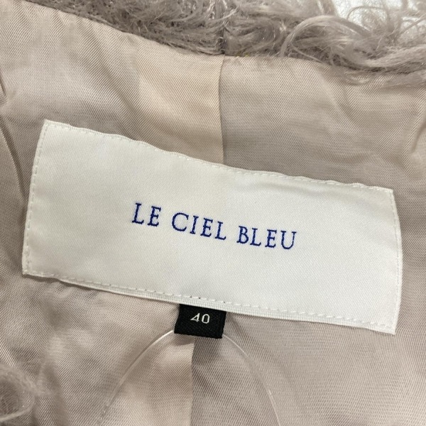 ルシェルブルー LE CIEL BLEU ブルゾン サイズ40 M - グレーベージュ レディース 長袖/フェイクファー/ジップアップ/秋/冬 ジャケット_画像3