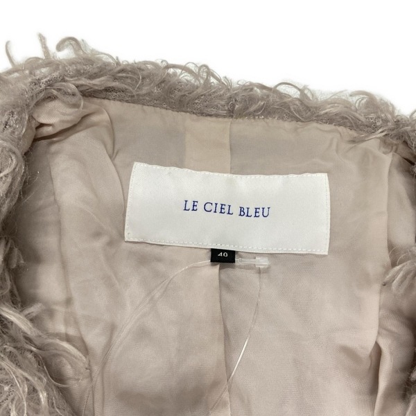 ルシェルブルー LE CIEL BLEU ブルゾン サイズ40 M - グレーベージュ レディース 長袖/フェイクファー/ジップアップ/秋/冬 ジャケット_画像8