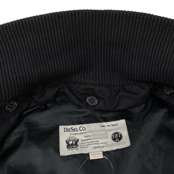 ディーゼル DIESEL サイズXL - 黒 メンズ 長袖/秋/冬 コート_画像7