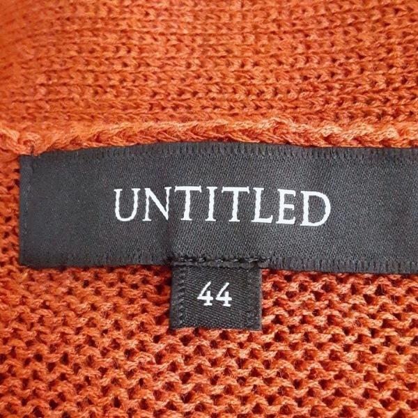 アンタイトル UNTITLED ベスト サイズ44 L - コットン、リネン ブラウン レディース 美品 トップス