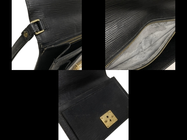 ルイヴィトン LOUIS VUITTON セカンドバッグ M52612 ポシェット?セリエ ドラゴンヌ レザー ノワール TH0928 バッグ エピ