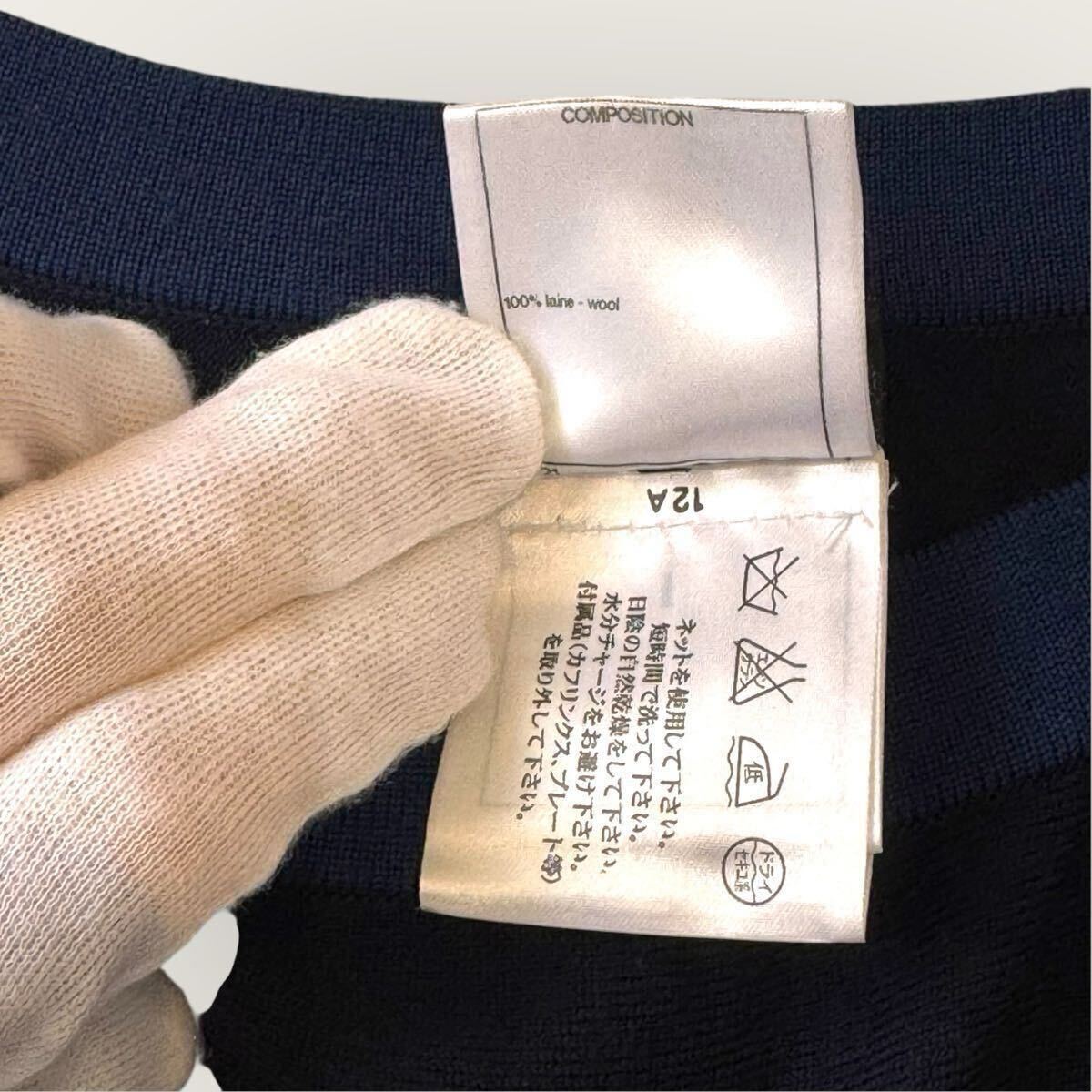 【美品】極上ウール◎CHANEL シャネル ココマーク ニットワンピース 半袖 36サイズ ブラック系 高級感◎鑑定済 正規(guī)品