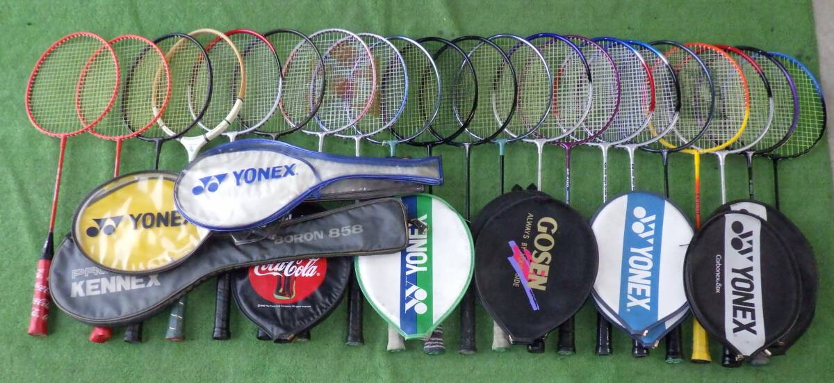 D1330# YONEX ヨネックス Bridgestone Gosen など バドミントン ラケット 21本 まとめてセット