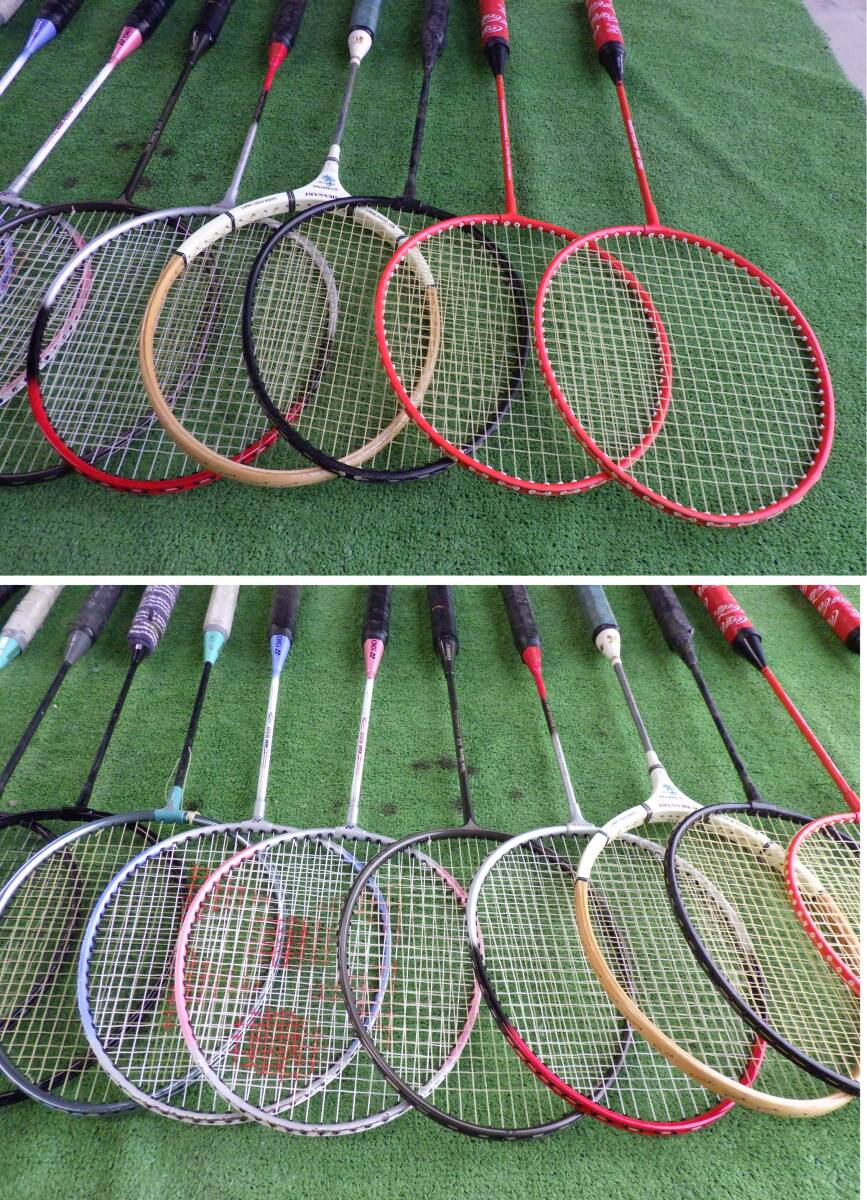 D1330# YONEX ヨネックス Bridgestone Gosen など バドミントン ラケット 21本 まとめてセット