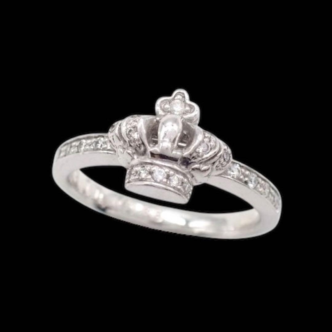 JUSTIN DAVIS Justin Davis 10 номер Princess Crown кольцо K18 WG белое золото бриллиант diamond кольцо 750 3592