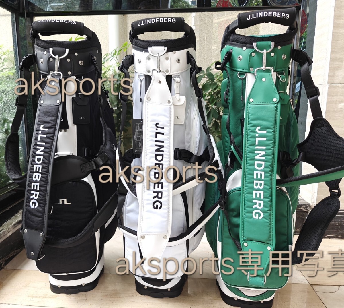 sale品値下げ●ジェイ?リンドバー J. LINDEBERG　キャディバッグ　スタンドバッグ　ブラック