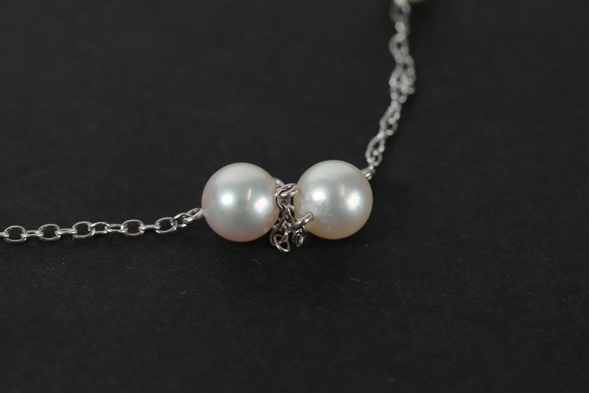 MIKIMOTO ミキモト 真珠 パール ネックレス 留め具 K18 刻印 総重量約5.4ｇ 約6.0ｍｍ珠 レディース アクセサリー ケース付き 7659-AM
