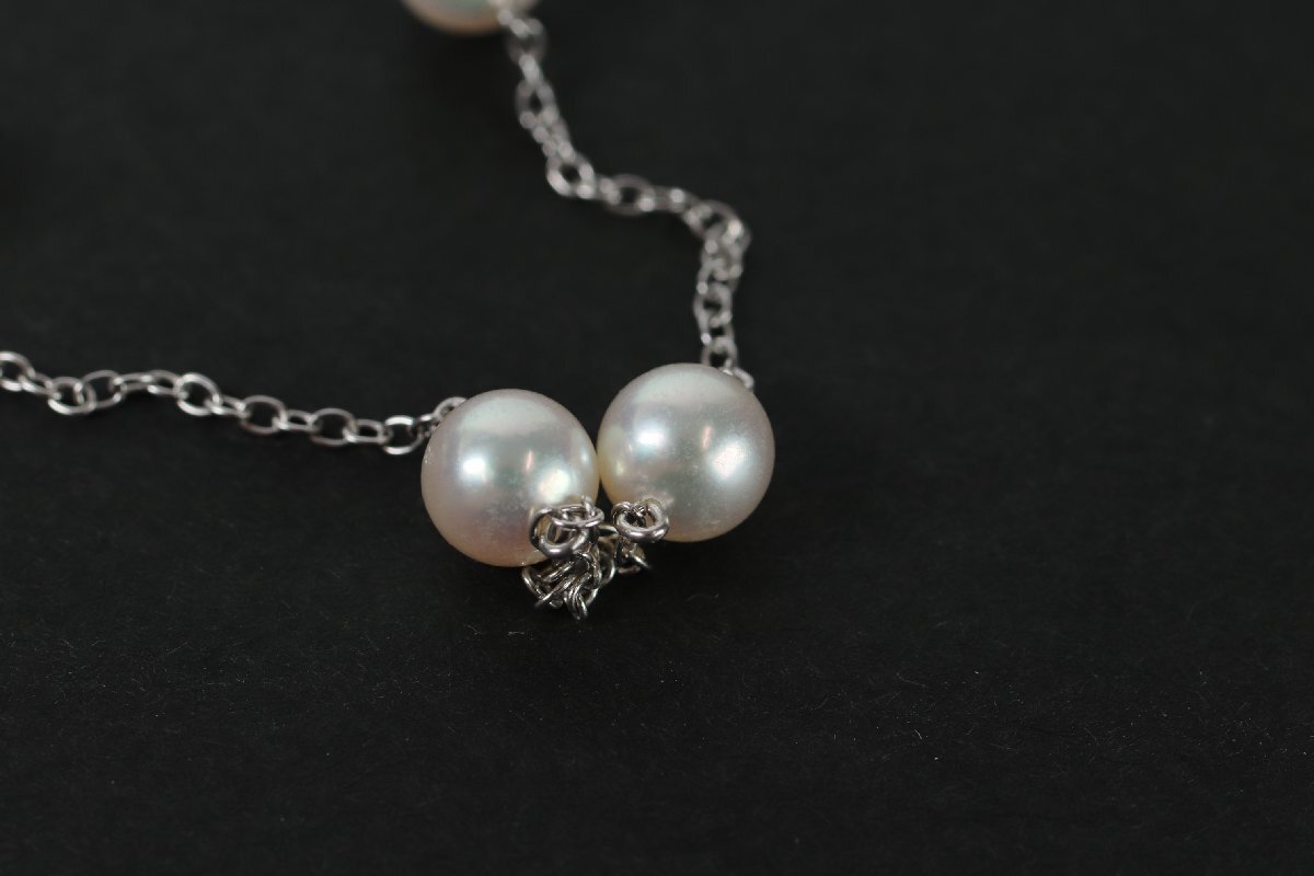 MIKIMOTO ミキモト 真珠 パール ネックレス 留め具 K18 刻印 総重量約5.4ｇ 約6.0ｍｍ珠 レディース アクセサリー ケース付き 7659-AM