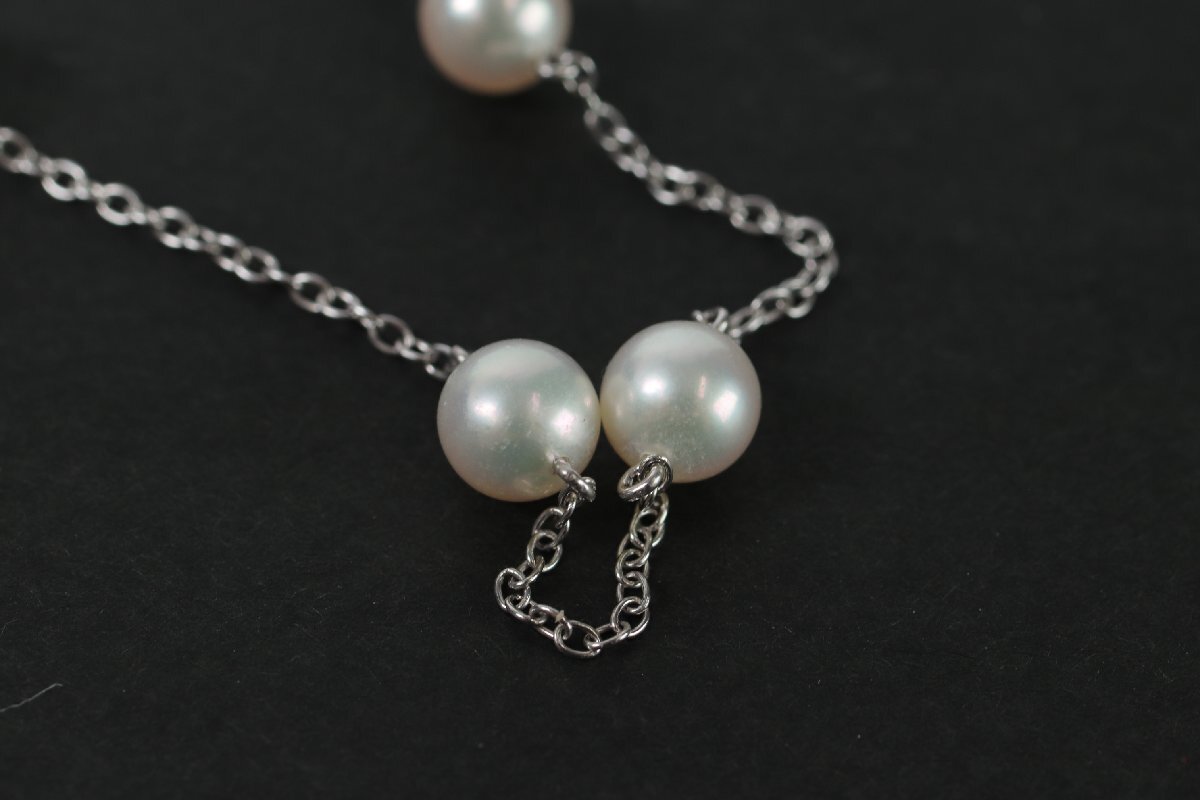 MIKIMOTO ミキモト 真珠 パール ネックレス 留め具 K18 刻印 総重量約5.4ｇ 約6.0ｍｍ珠 レディース アクセサリー ケース付き 7659-AM