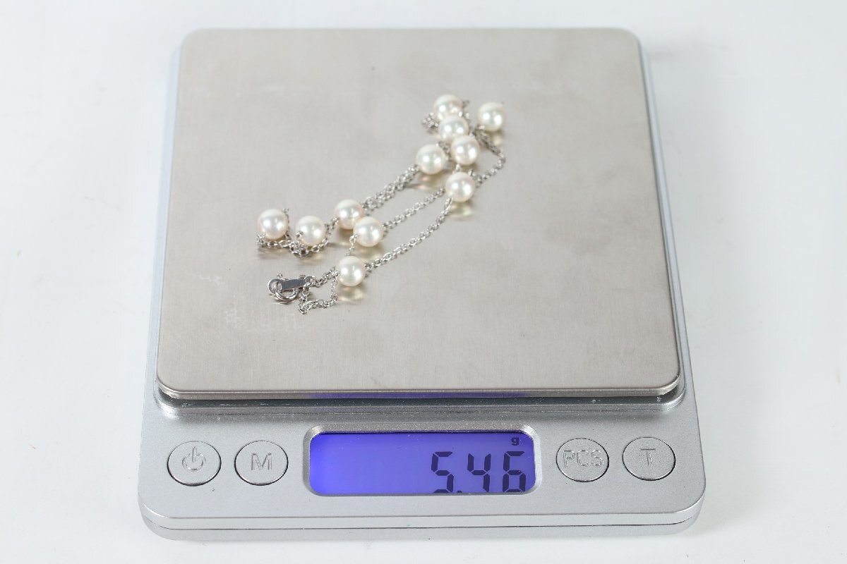 MIKIMOTO ミキモト 真珠 パール ネックレス 留め具 K18 刻印 総重量約5.4ｇ 約6.0ｍｍ珠 レディース アクセサリー ケース付き 7659-AM