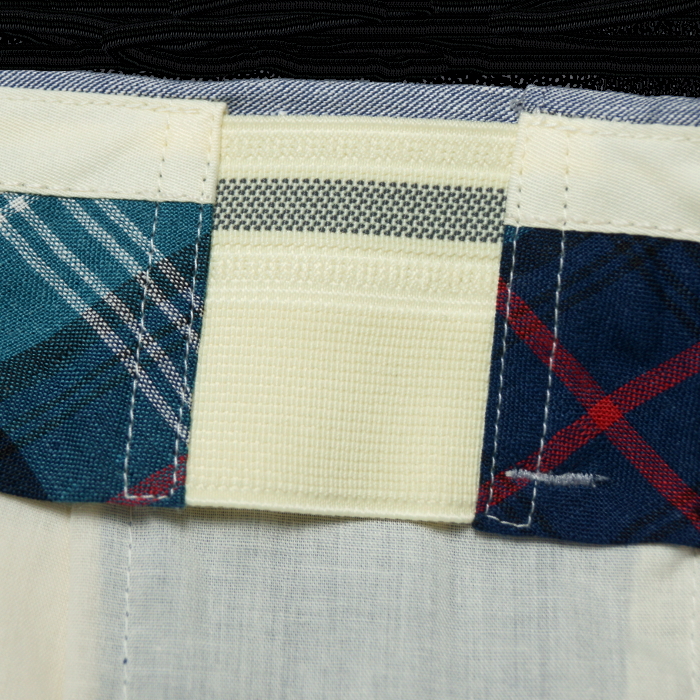 【新品?春夏】定価3.85萬(wàn) スコッチハウス The Scotch House《ADJUSTABLE FIT》麻綿シャンブレー ストレッチ パンツ 80(80～83) サックス