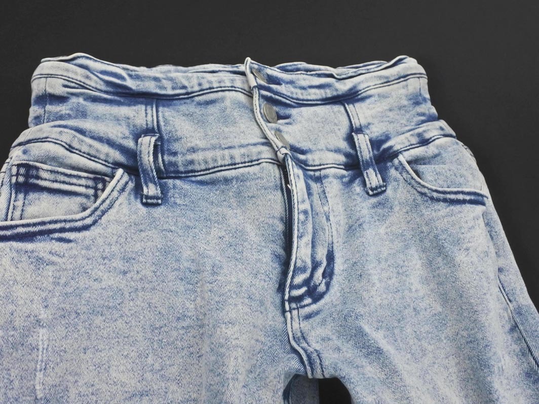 INGNI イング ダメージ加工 スキニー デニムパンツ sizeS/青 ■■ ☆ ffa2 レディース