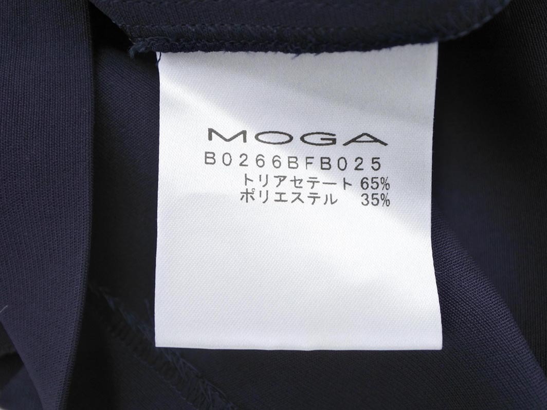 MOGA モガ ブラウス シャツ sizeF/紺 ■◆ ☆ ffa2 レディース