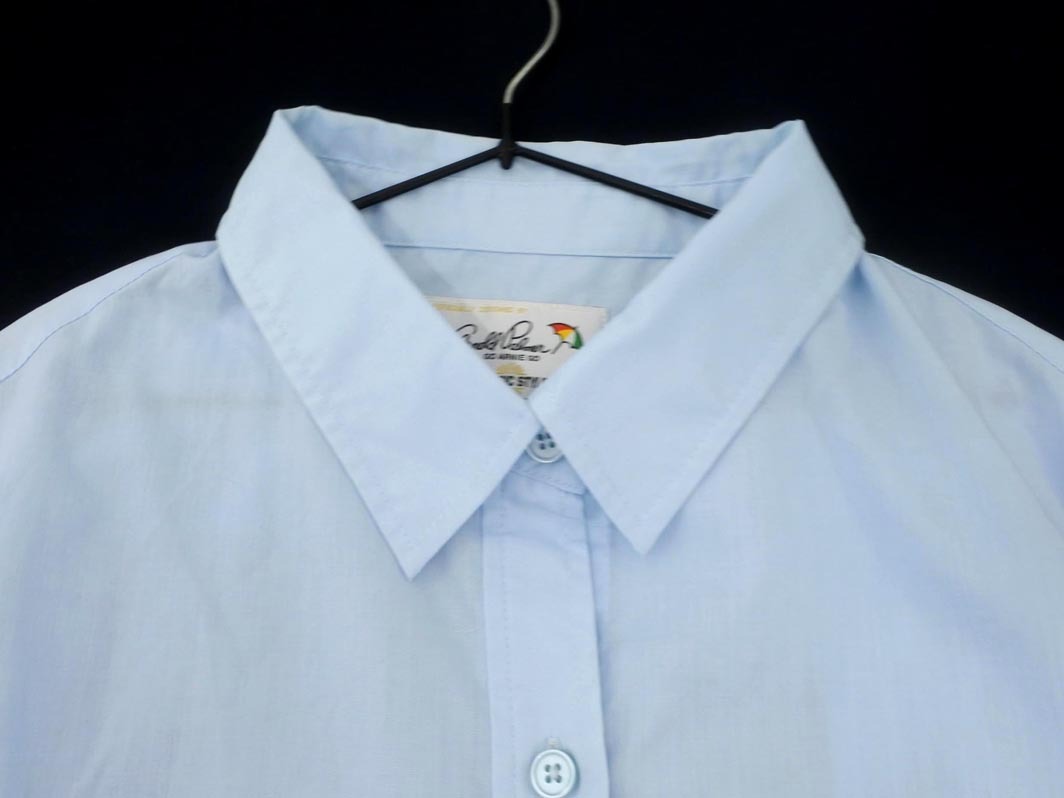 arnold palmer アーノルドパーマー ウエストリボン シャツ ワンピース size3/水色 ■◆ ☆ ffa2 レディース