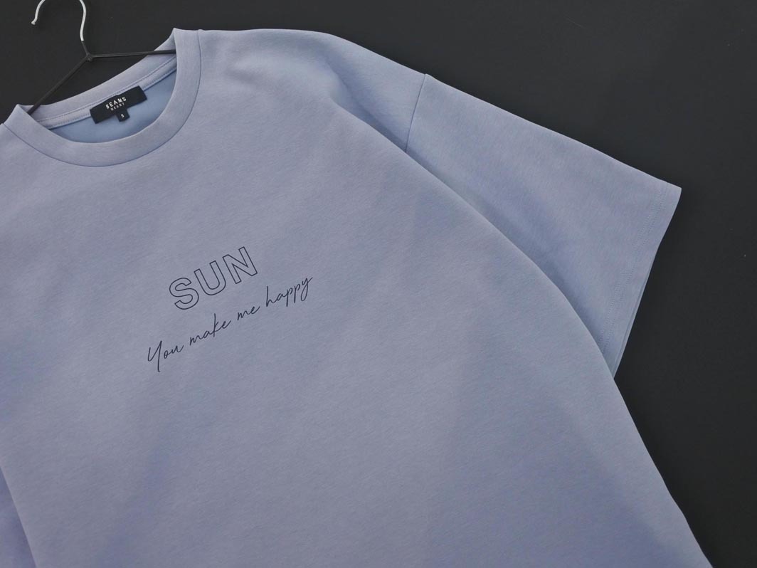 BEAMS HEART ビームスハート ロゴ プリント 半袖 カットソー sizeS/青 ■◆ ☆ ffa2 メンズ