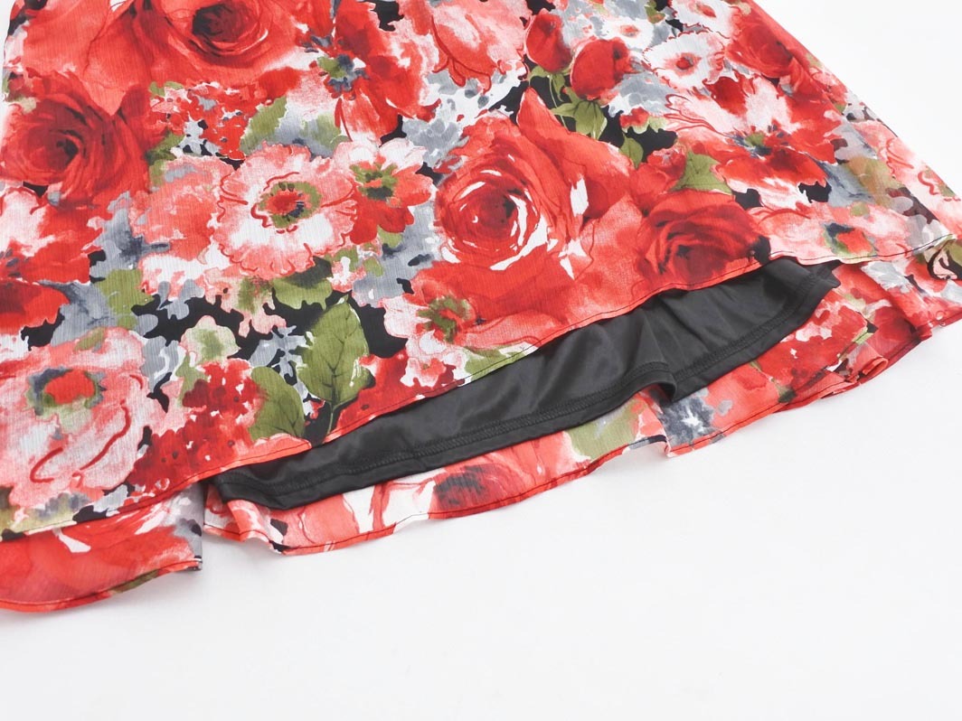 ネコポスOK 新品 INGNI イング シフォン 花柄 キャミソール sizeM/赤 ■◆ ☆ ffa2 レディース