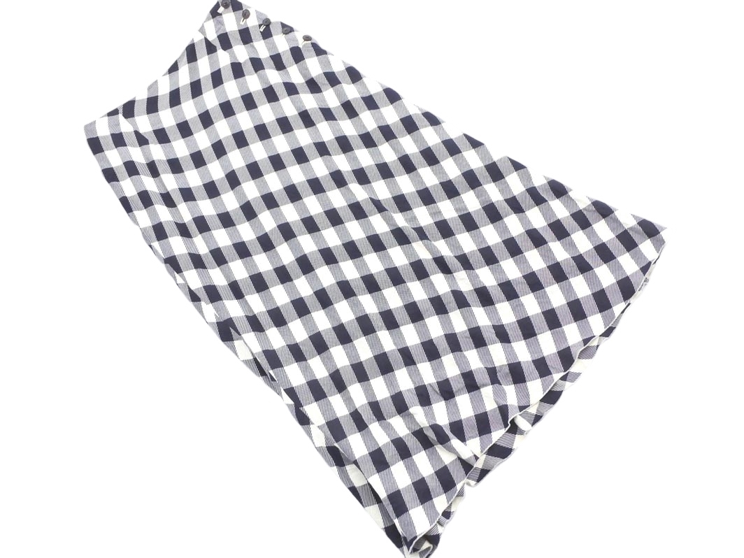 IENA イエナ チェック ロング スカート size34/アイボリーｘ紺 ■■ ☆ ffa2 レディース