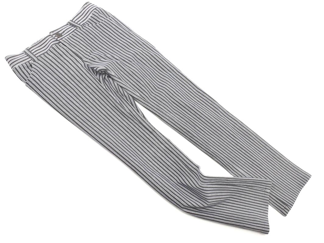 la.f... ラエフ ロートレアモン ストライプ ストレッチ パンツ size2S/黒 ■■ ☆ ffa2 レディース