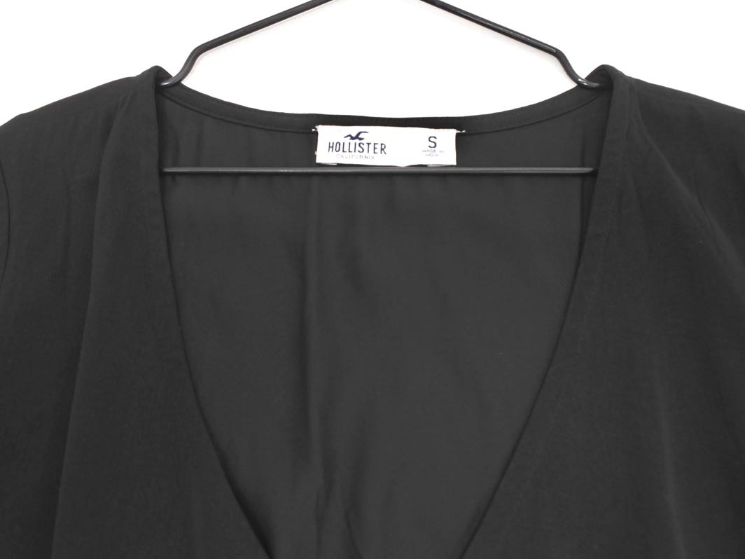 ネコポスOK Hollister ホリスター カシュクール ワンピース sizeS/黒 ■◆ ☆ ffa3 レディース_画像2