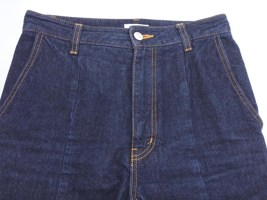 LOWRYS FARM ローリーズファーム カットオフ スリット デニムパンツ sizeM/紺 ■■ ☆ ffa3 レディース