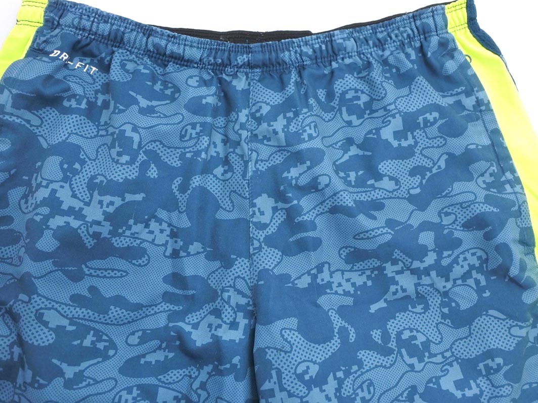 ネコポスOK NIKE ナイキ 総柄 ショート パンツ sizeM/緑 ■◆ ☆ ffa3 メンズ