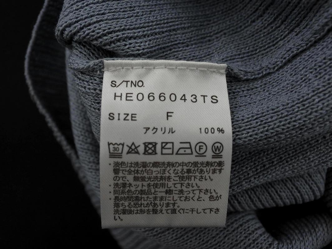 ネコポスOK Heather ヘザー ニット タンクトップ sizeF/サックス ■◆ ☆ ffa3 レディース
