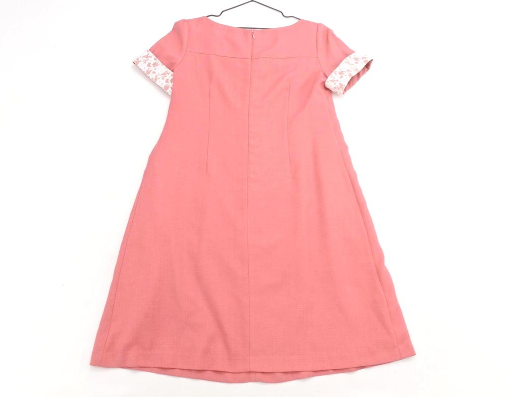 QUEENS COURT クイーンズコート レース 切替 ワンピース size1/ピンク ■◆ ☆ ffa4 レディース