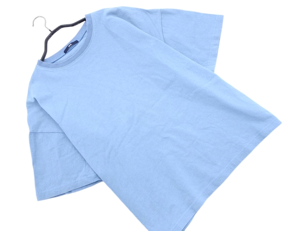 SHIPS シップス ワイド幅 カットソー sizeM/サックス ■◆ ☆ ffa2 メンズ