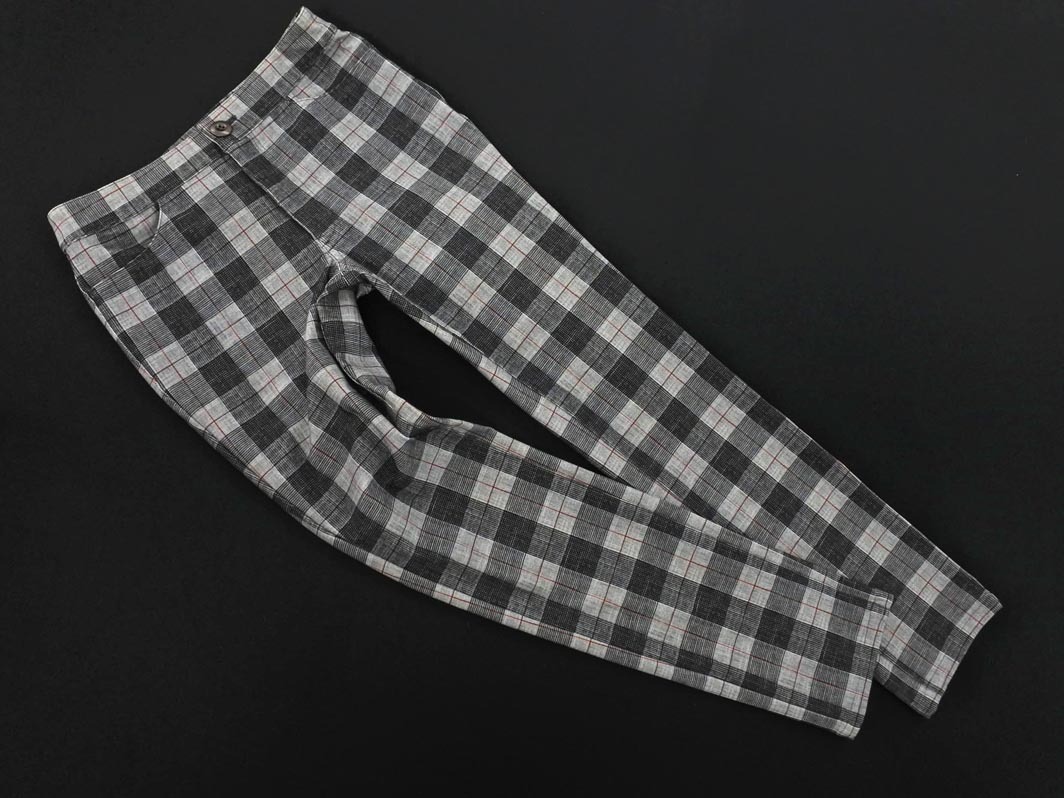 LAUTREAMONT ロートレアモン チェック ストレッチ パンツ size36/グレー ■■ ☆ ffa4 レディース