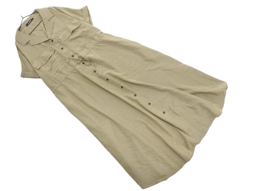 w closet ダブルクローゼット オープンカラー シャツ ワンピース sizeF/カーキ ■◆ ☆ ffa6 レディース