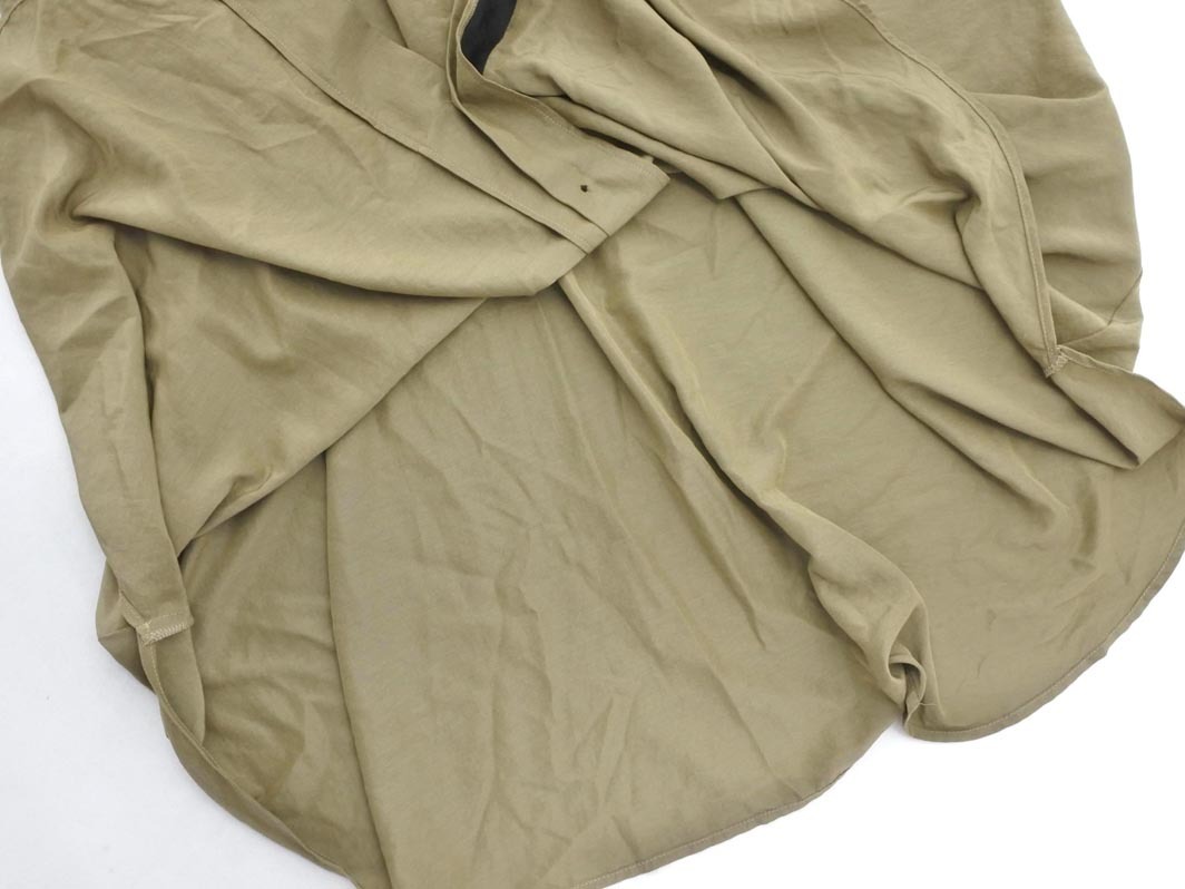 w closet ダブルクローゼット オープンカラー シャツ ワンピース sizeF/カーキ ■◆ ☆ ffa6 レディース