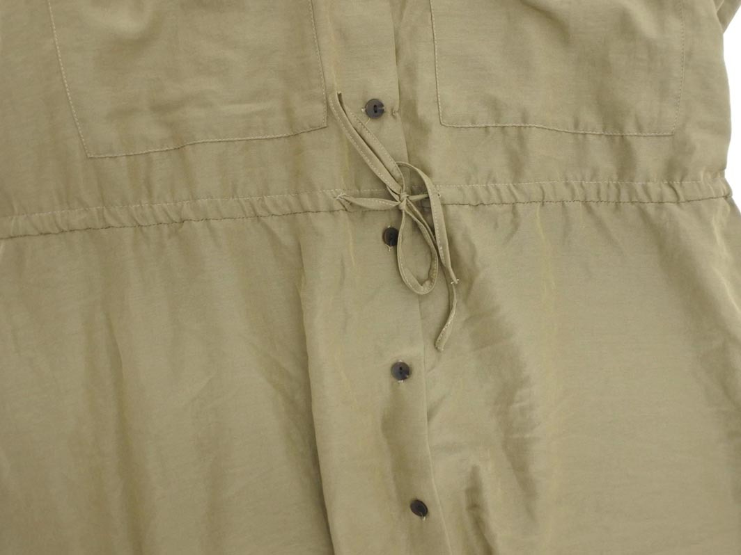 w closet ダブルクローゼット オープンカラー シャツ ワンピース sizeF/カーキ ■◆ ☆ ffa6 レディース