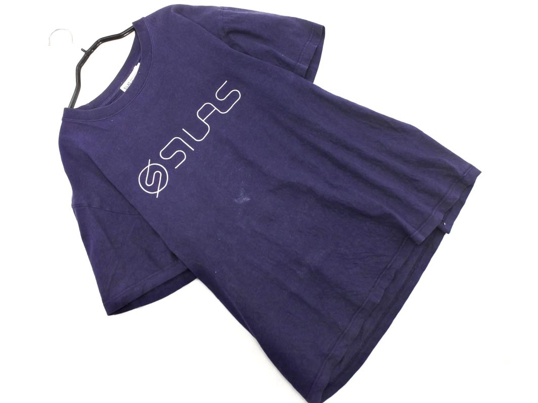 SILAS サイラス プリント Tシャツ sizeL/紺 ■◆ ☆ ffa6 メンズ