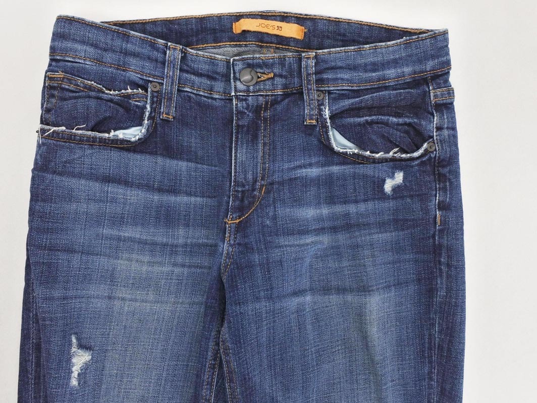 JOE’S ジョーズ クラッシュ加工 スキニー デニムパンツ size24/濃紺 ■■ ☆ ffa6 メンズ