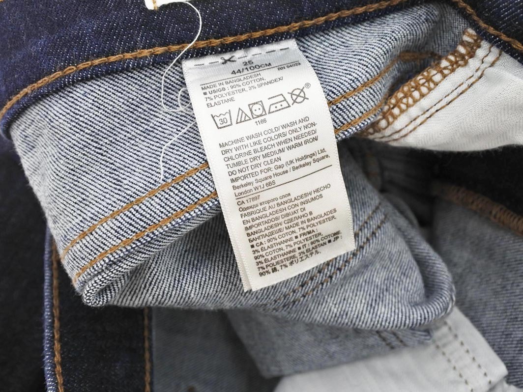 BANANA REPUBLIC バナナリパブリック スキニー アンクル デニムパンツ size25/紺 ■■ ☆ ffa6 レディース