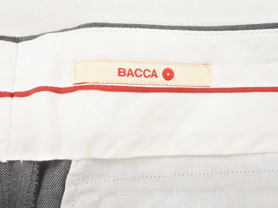 BACCA バッカ トゥモローランド シルク混 ボタンフライ スラックス パンツ size38/グレー ■■ ☆ ffa6 レディース