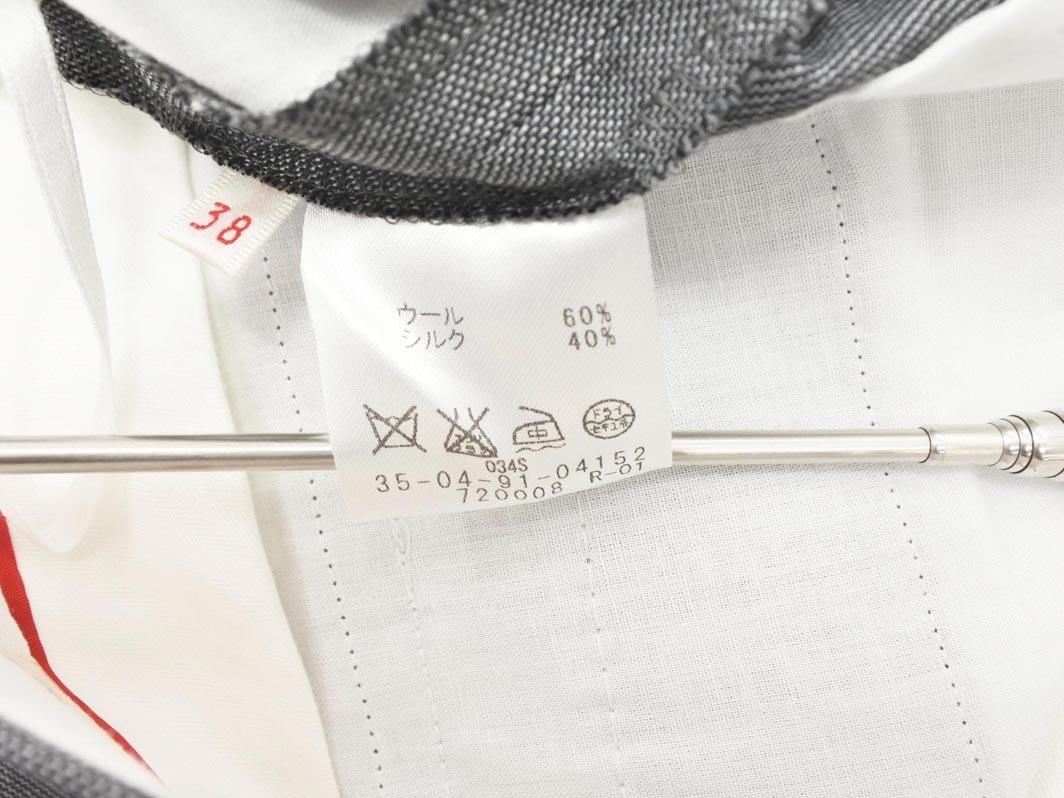 BACCA バッカ トゥモローランド シルク混 ボタンフライ スラックス パンツ size38/グレー ■■ ☆ ffa6 レディース