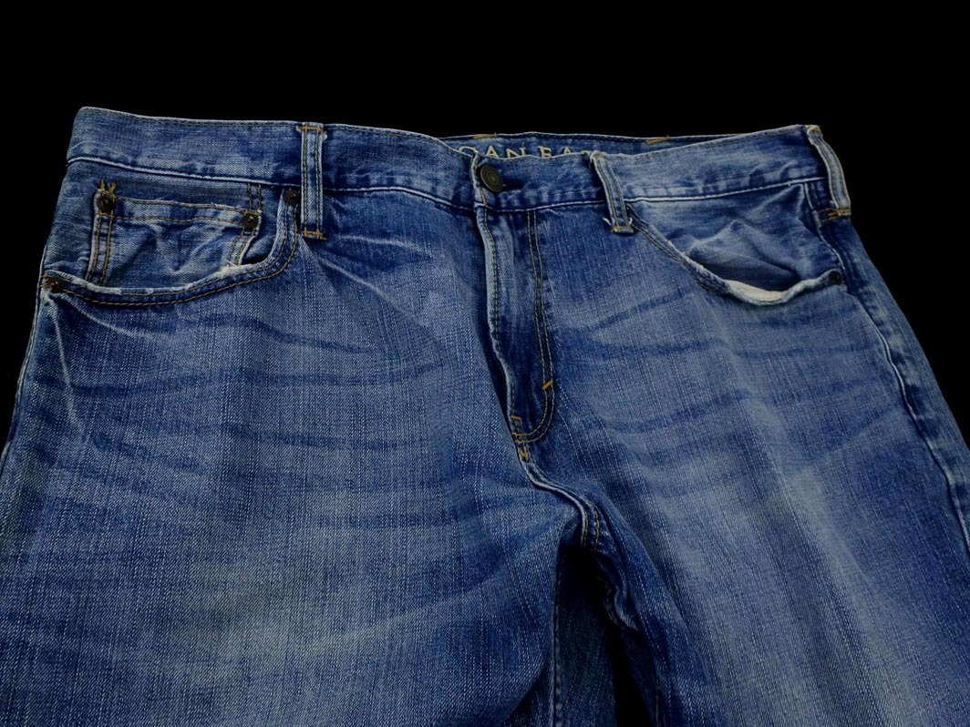 AMERICAN EAGLE アメリカンイーグル USED加工 ブーツカット デニムパンツ size38/紺 ■■ ☆ ffa6 メンズ