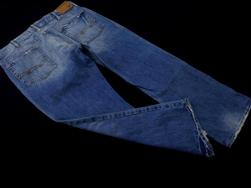 AMERICAN EAGLE アメリカンイーグル USED加工 ブーツカット デニムパンツ size38/紺 ■■ ☆ ffa6 メンズ