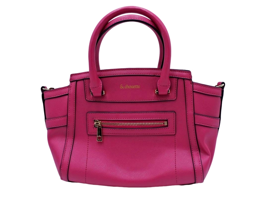 chouette アンドシュエット フェイクレザー 2WAY ハンド バッグ ピンク ■■ ☆ ffa6 レディース