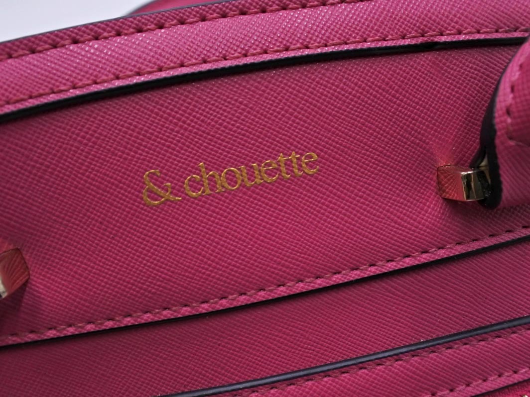 chouette アンドシュエット フェイクレザー 2WAY ハンド バッグ ピンク ■■ ☆ ffa6 レディース