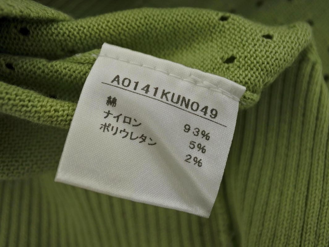 ネコポスOK 新品 MELROSE メルローズ ノースリーブ サマー ニット セーター 緑 ■◆ ☆ ffa6 レディース_画像8