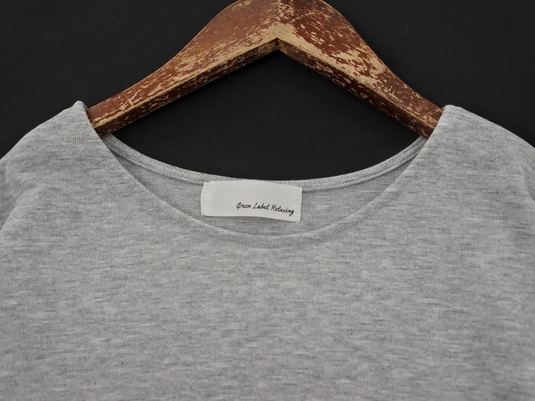 ネコポスOK green label relaxing グリーンレーベルリラクシング ユナイテッドアローズ フリル カットソー グレー ■◆ ☆ ffa6 レディース_画像2