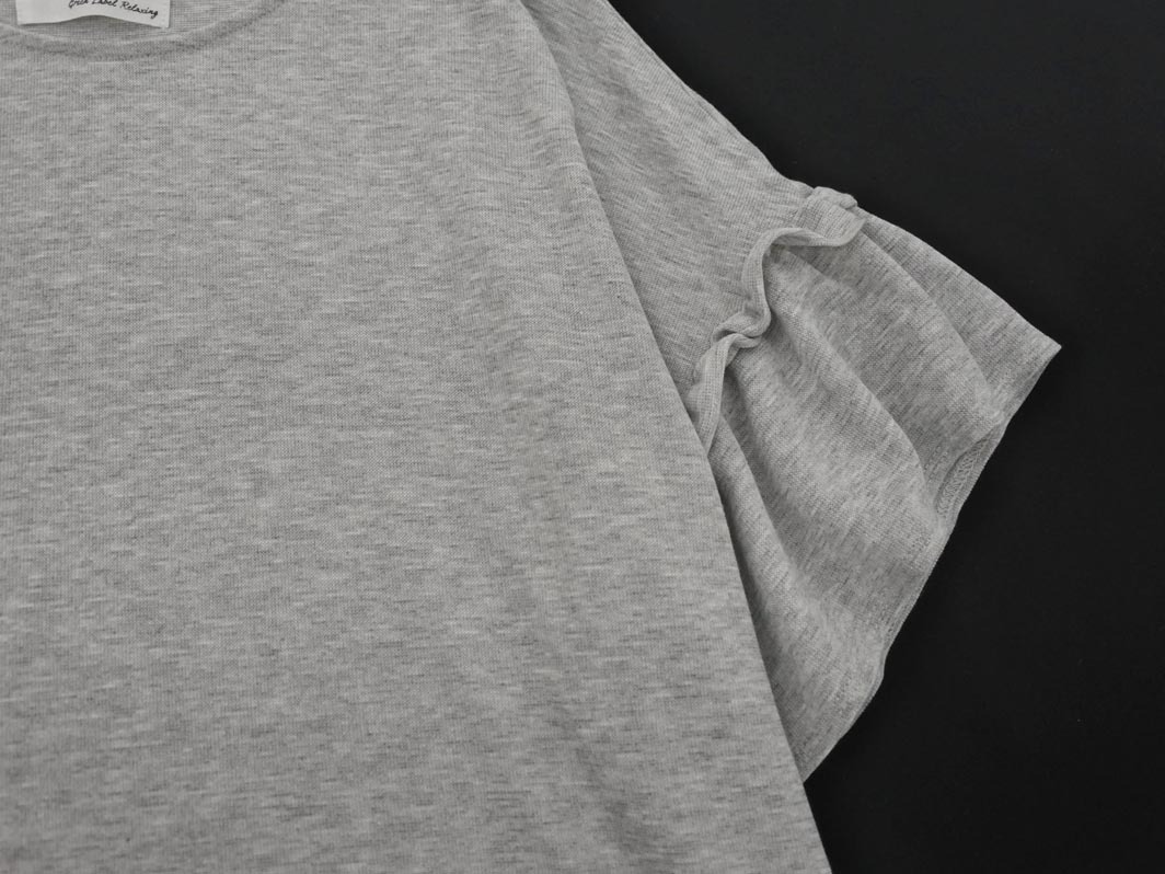 ネコポスOK green label relaxing グリーンレーベルリラクシング ユナイテッドアローズ フリル カットソー グレー ■◆ ☆ ffa6 レディース_画像3