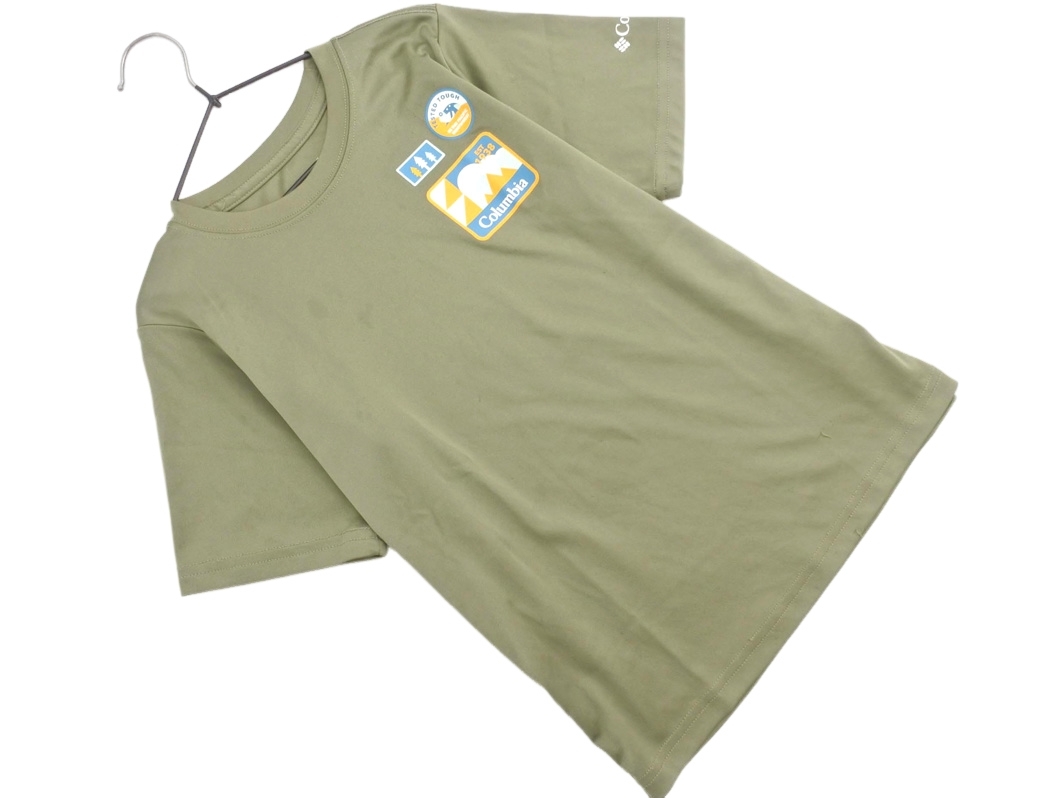 Columbia コロンビア プリント Tシャツ sizeS 8(130-140cm)/カーキ ■◆ ☆ ffa5 子供服