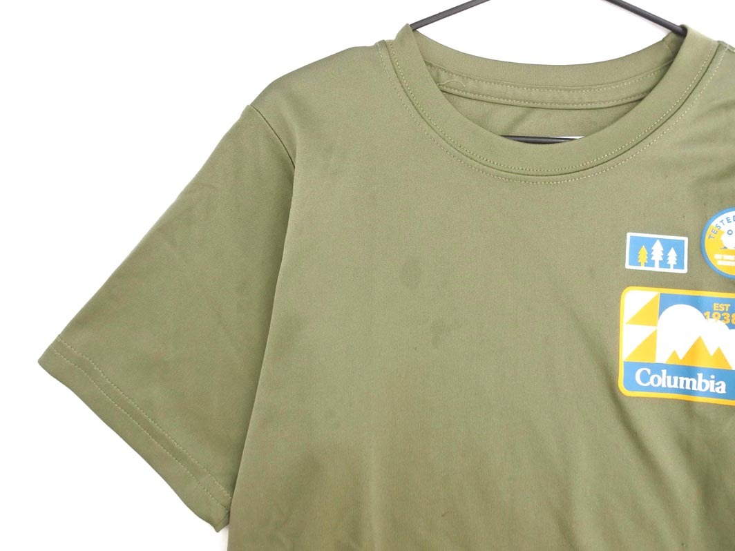 Columbia コロンビア プリント Tシャツ sizeS 8(130-140cm)/カーキ ■◆ ☆ ffa5 子供服